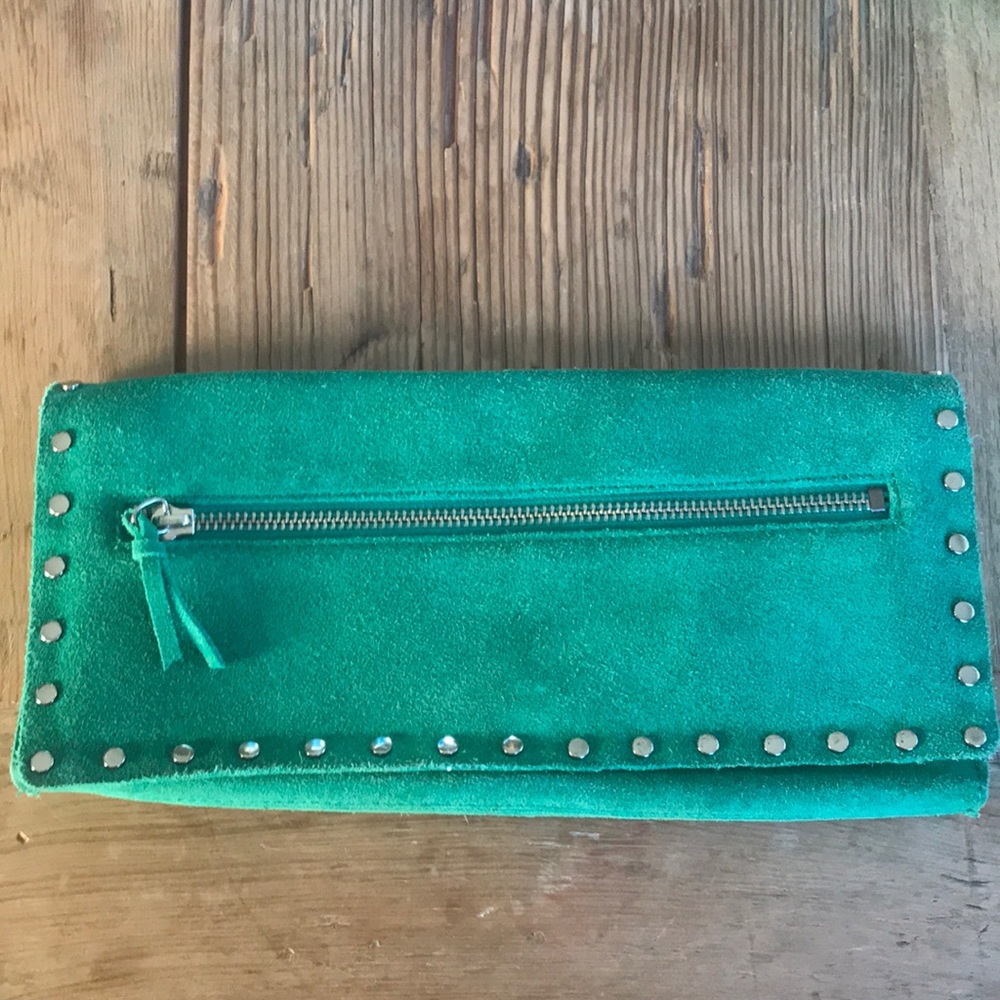 Suede Banana Republic clutch💰